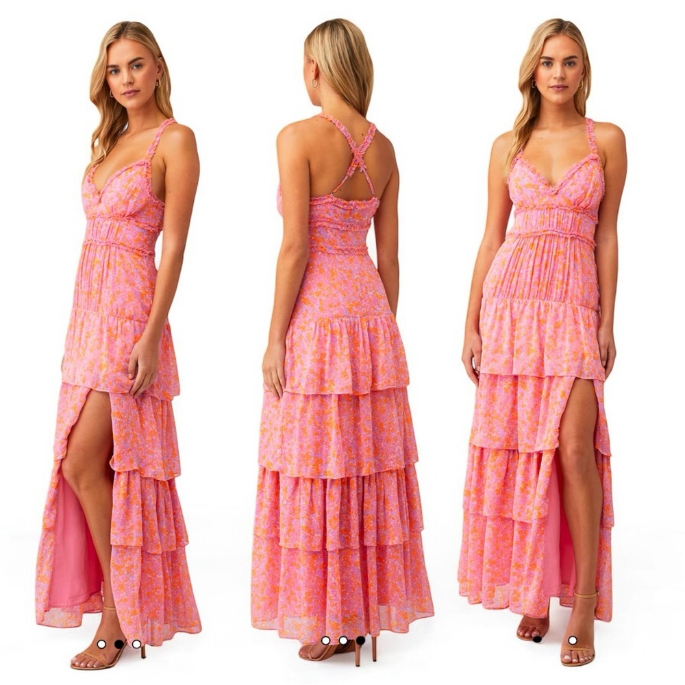 Likely Pink Floral Maxi Dress
